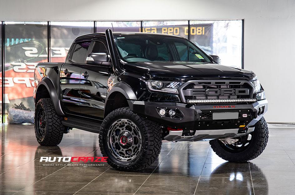 FORD RANGER RAPTOR DEMODOG XD SATIN BLACK GREY TINTED CLEAR COAT